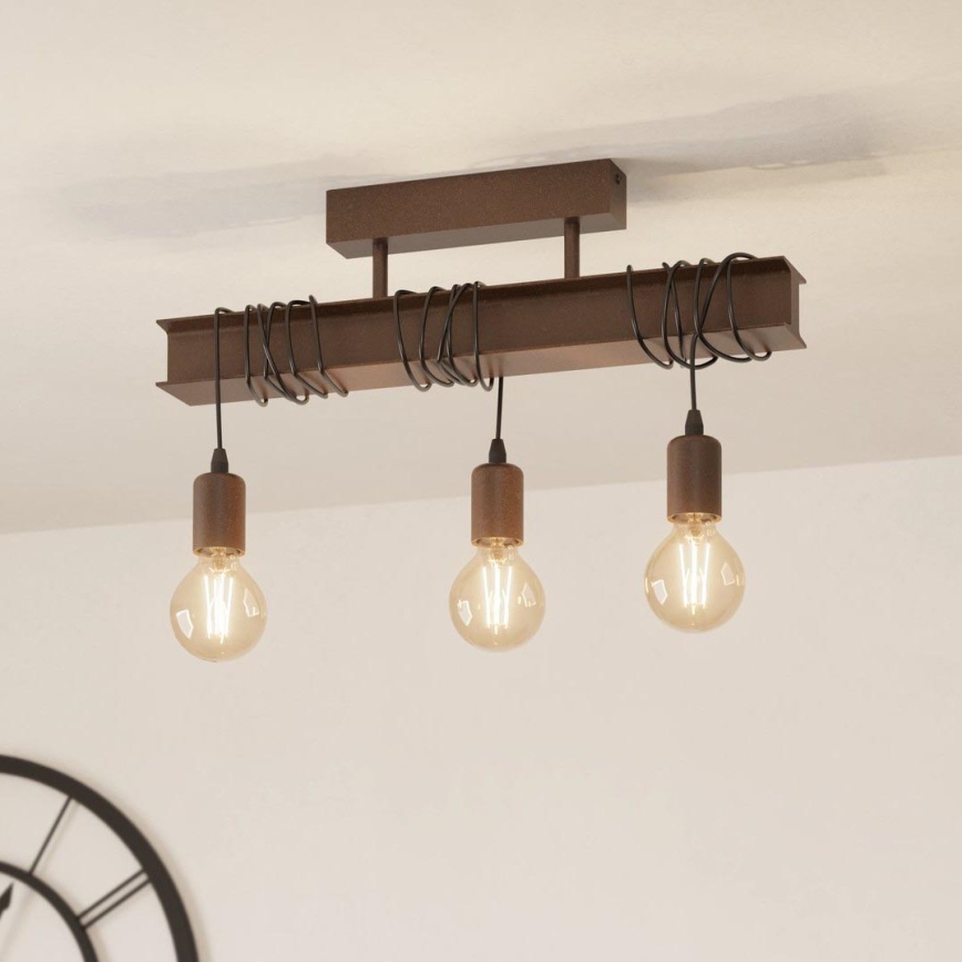Eglo - Lustre monté en surface TOWNSHEND 3xE27/60W/230V