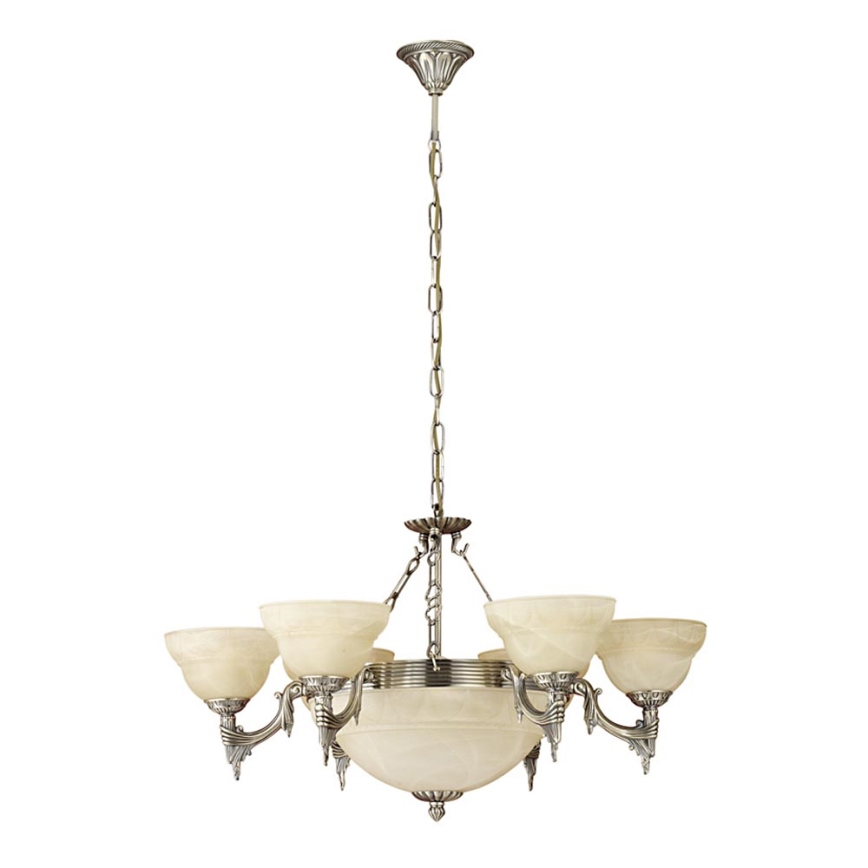 Eglo - Lustre sur chaîne 9xE14/60W Verre albâtre
