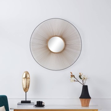 Eglo - Miroir mural d. 76 cm doré/noir