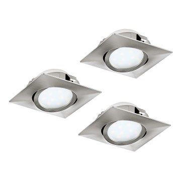 Eglo - PACK 3x Luminaire LED encastrable PINEDA 1xLED/4,9W/230V
