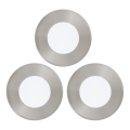 Eglo - Pack de 3 spots encastrés LED FUEVA 1xLED/2,7W/230V Ø 8,5 cm