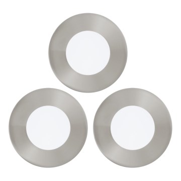 Eglo - Pack de 3 spots encastrés LED FUEVA 1xLED/2,7W/230V Ø 8,5 cm