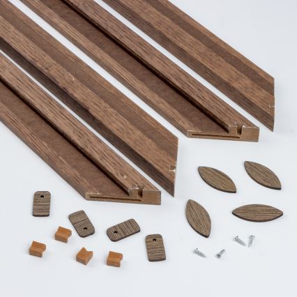 Eglo - Panneau en saillie à intensité variable POZZALLO WOOD LED/21W/230V 2700-6500K 49,5x49,5 cm marron foncé + télécommande