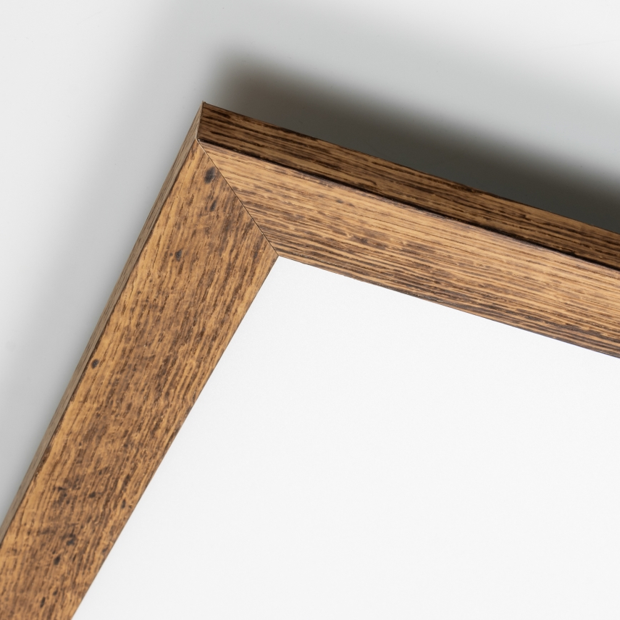 Eglo - Panneau en saillie à intensité variable POZZALLO WOOD LED/21W/230V 2700-6500K 49,5x49,5 cm marron + télécommande