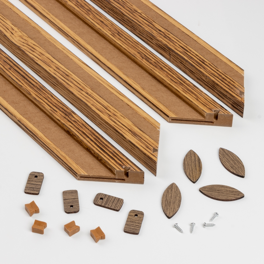 Eglo - Panneau en saillie à intensité variable POZZALLO WOOD LED/21W/230V 2700-6500K 49,5x49,5 cm marron + télécommande