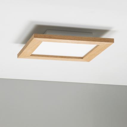 Eglo - Panneau en saillie à intensité variable SALOBRENA 2 WOOD LED/16W/230V 4000K 34x34 cm marron
