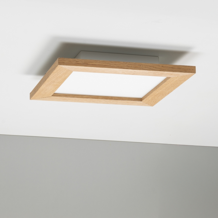 Eglo - Panneau en saillie à intensité variable SALOBRENA 2 WOOD LED/16W/230V 4000K 34x34 cm marron
