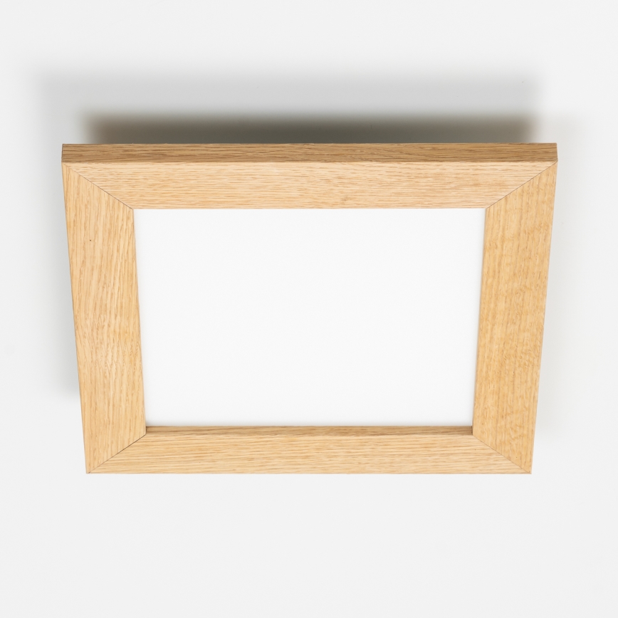 Eglo - Panneau en saillie à intensité variable SALOBRENA 2 WOOD LED/16W/230V 4000K 34x34 cm marron