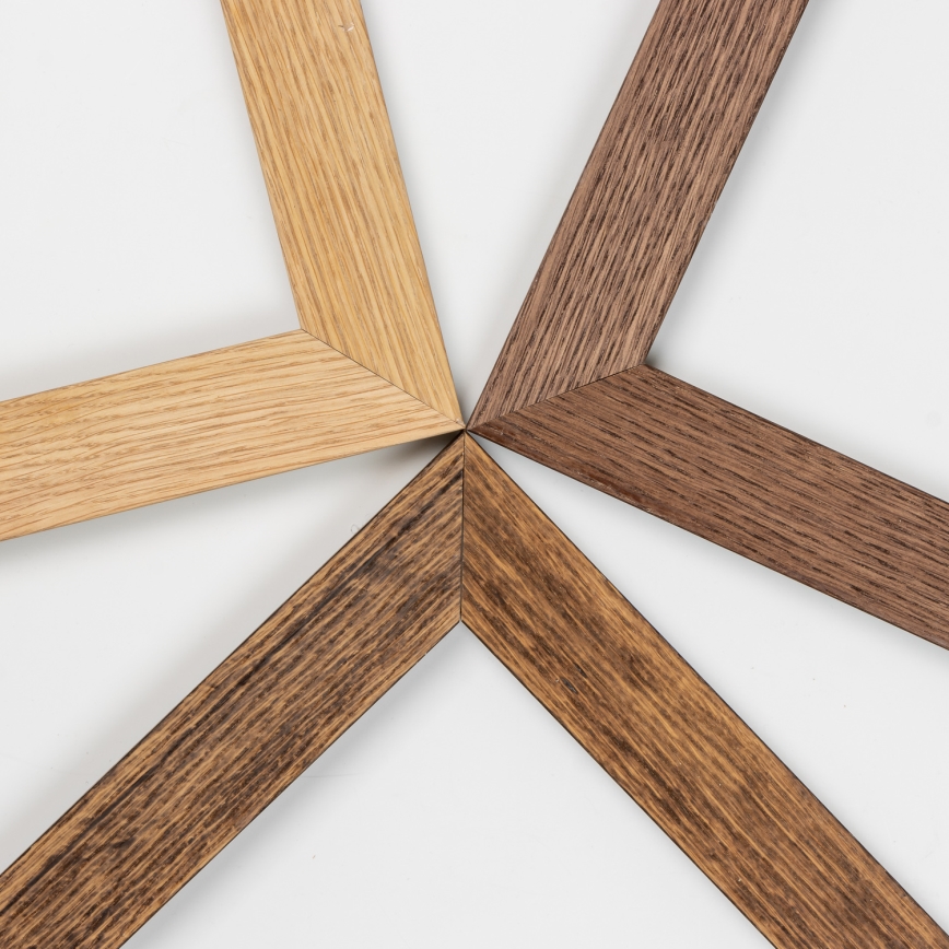 Eglo - Panneau en saillie à intensité variable SALOBRENA-CL WOOD LED/31W/230V 2700-6500K 64x64 cm marron foncé
