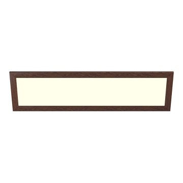 Eglo - Panneau en saillie/encastré RGBW à intensité variable SALOBRENA-C WOOD LED/34W/230V 2700-6500K 34x124 cm marron foncé + télécommande