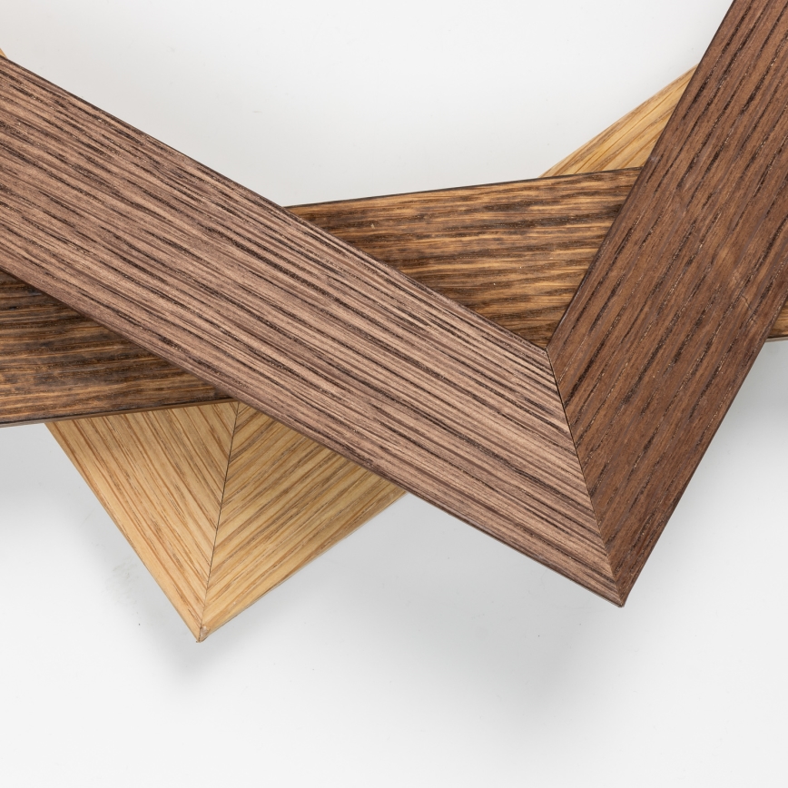 Eglo - Panneau en saillie SALOBRENA-RW WOOD LED/17W/230V 2700/4000K 34x34 cm marron foncé