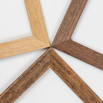 Eglo - Panneau en saillie SALOBRENA-RW WOOD LED/17W/230V 2700/4000K 34x34 cm marron foncé