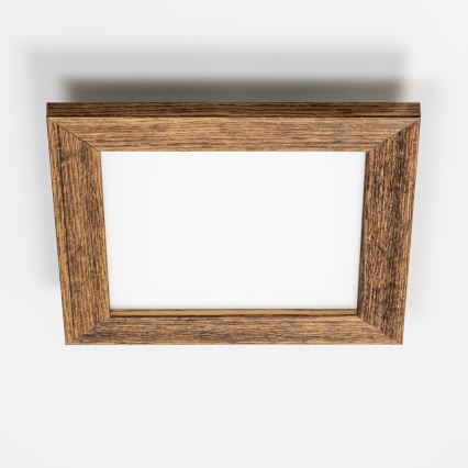 Eglo - Panneau en saillie SALOBRENA-RW WOOD LED/17W/230V 2700/4000K 34x34 cm marron