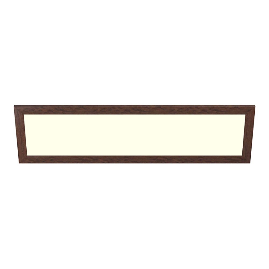 Eglo - Panneau en saillie SALOBRENA-RW WOOD LED/34W/230V 2700/4000K 124x34 cm marron foncé