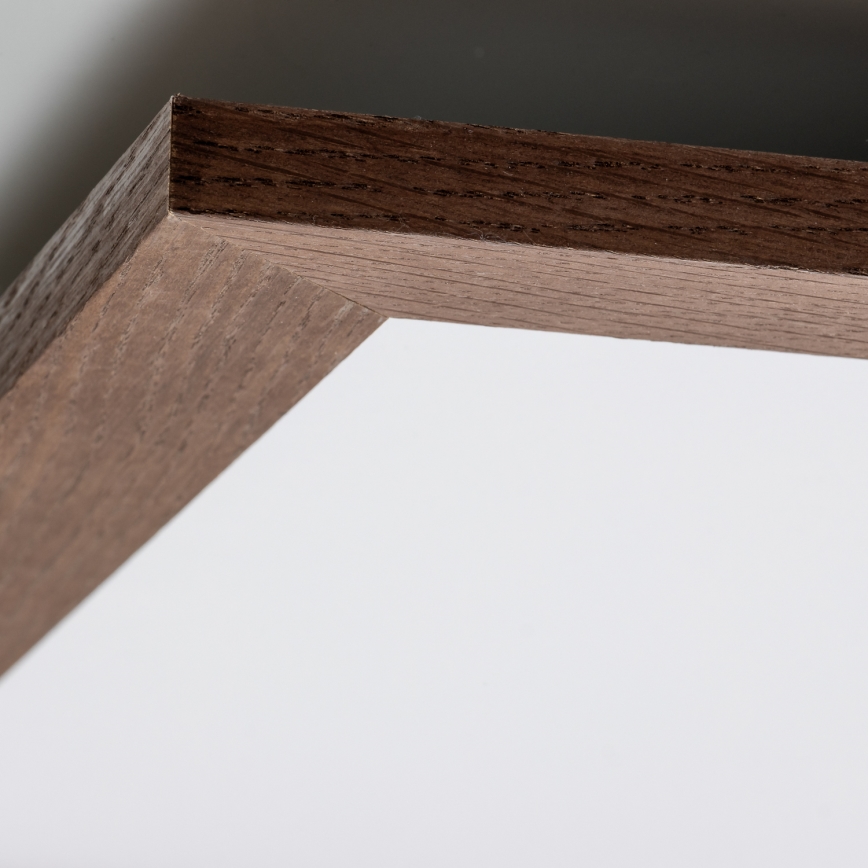 Eglo - Panneau en saillie SALOBRENA-RW WOOD LED/34W/230V 2700/4000K 64x64 cm marron foncé