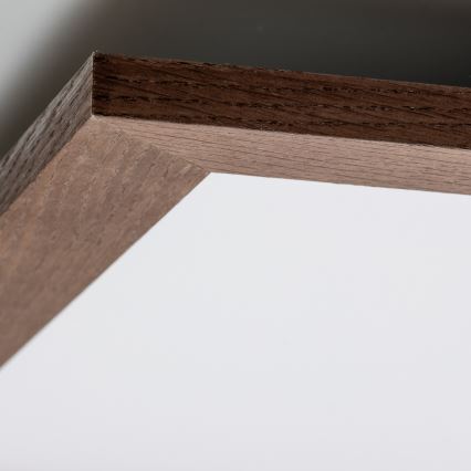 Eglo - Plafonnier LED en saillie SALOBRENA WOOD LED/31W/230V 64x64 cm brun foncé