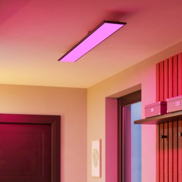 Eglo - Panneau LED RGBW dimmable à montage en surface LED/28W/230V 2700-6500K 120x15 cm noir