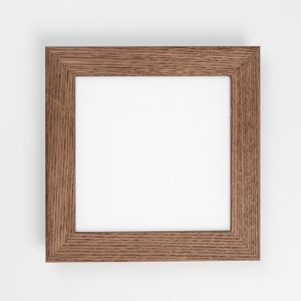 Eglo - Panneau LED RGBW dimmable à montage en saillie SALOBRENA-C WOOD LED/16W/230V 2700-6500K 34x34 cm brun foncé + télécommande