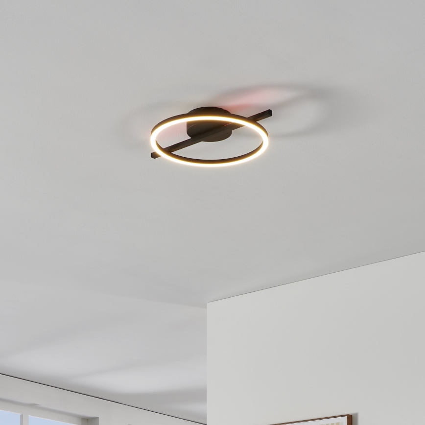 Eglo - Plafonier RGBW à intensité variable LED/17W/230V 2700-6500K noir + télécommande