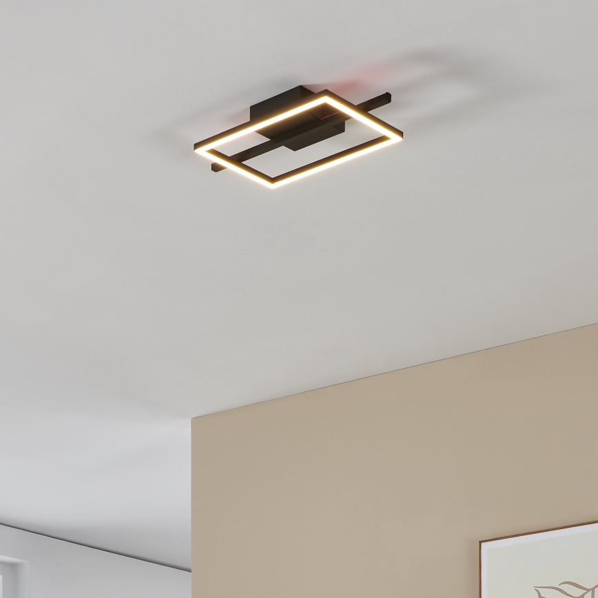 Eglo - Plafonier RGBW à intensité variable LED/17W/230V 2700-6500K noir + télécommande