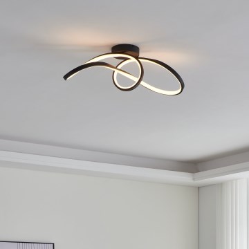 Eglo - Plafonier RGBW à intensité variable LED/22W/230V 2700-6500K noir
