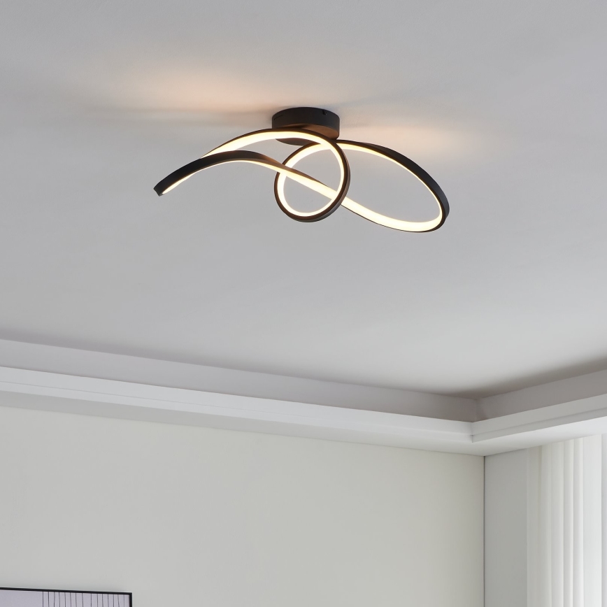 Eglo - Plafonier RGBW à intensité variable LED/22W/230V 2700-6500K noir