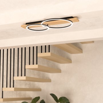 Eglo - Plafonnier 2xLED/12W/230V 3000K beige/noir
