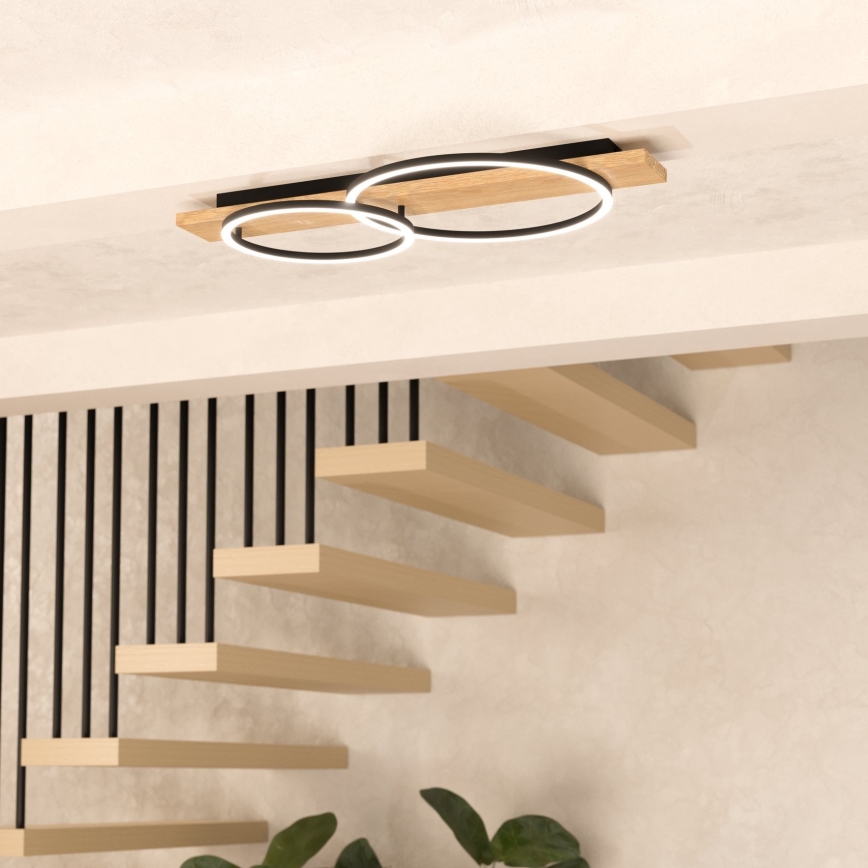 Eglo - Plafonnier 2xLED/12W/230V 3000K beige/noir