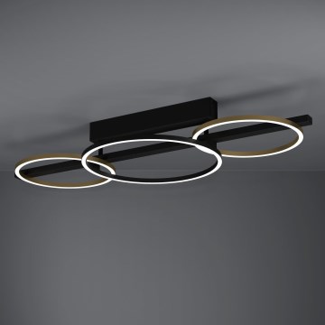 Eglo - Plafonnier à intensité variable 2xLED/12,5W/230V + LED/15,5W 3000K noir