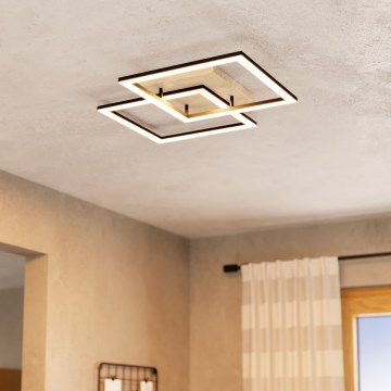 Eglo - Plafonnier à intensité variable 4xLED/32W/230V 2700-6500K marron/noir