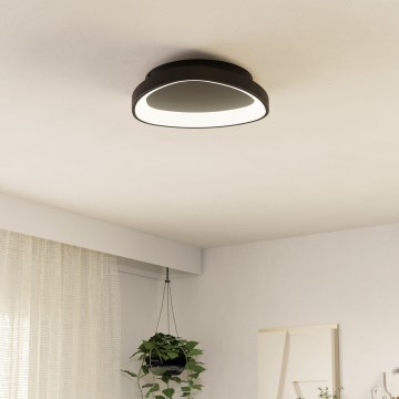 Eglo - Plafonnier à intensité variable LED/12W/230V 2700-6500K noir + télécommande