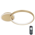 Eglo - Plafonnier à intensité variable LED/15W/230V doré + télécommande
