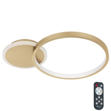 Eglo - Plafonnier à intensité variable LED/15W/230V doré + télécommande