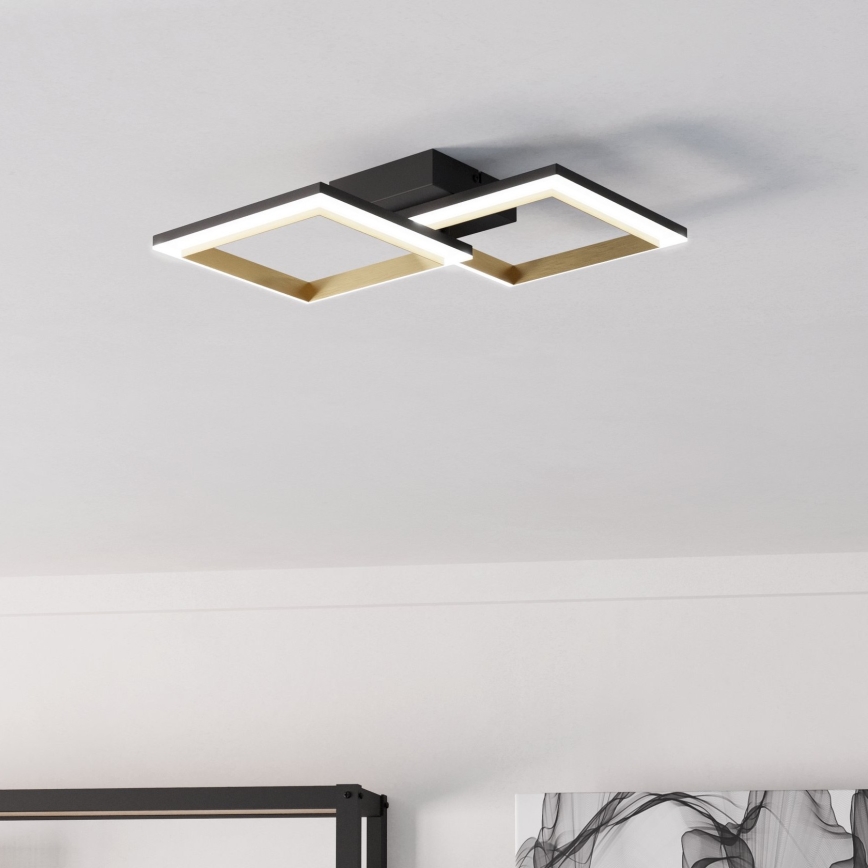 Eglo - Plafonnier à intensité variable LED/18,4W/230V 4000K noir/doré