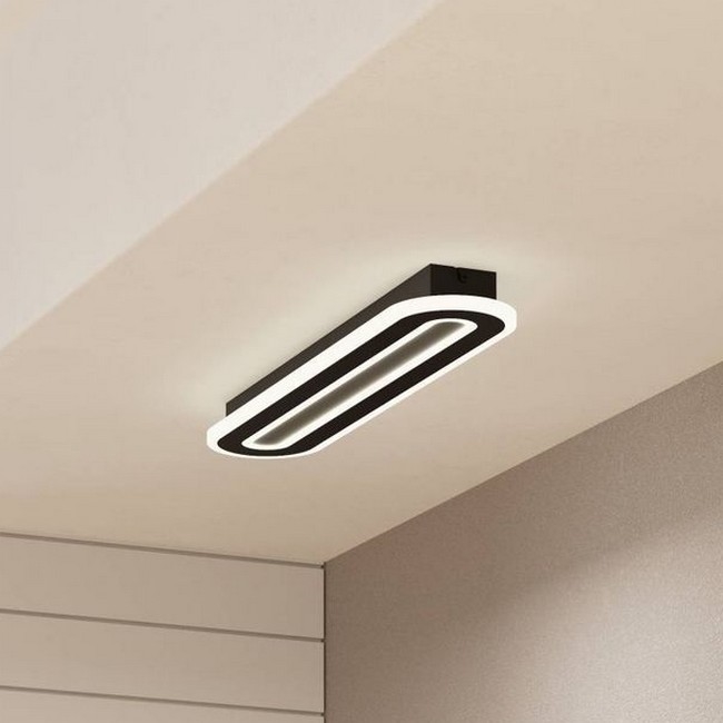 Eglo - Plafonnier à intensité variable LED/20W/230V 2700-6500K noir + télécommande