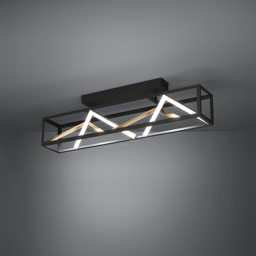 Eglo - Plafonnier à intensité variable LED/45W/230V 2700-6500K noir/doré + Télécommande