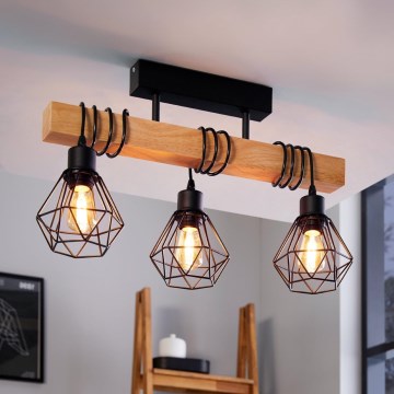 Eglo - Plafonnier affleurant TOWNSHEND 3xE27/60W/230V
