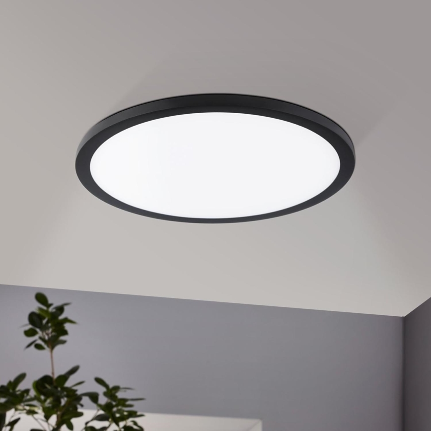 Eglo - Plafonnier encastré LED 22 W/230 V 3000 K noir Ø 22,5 cm