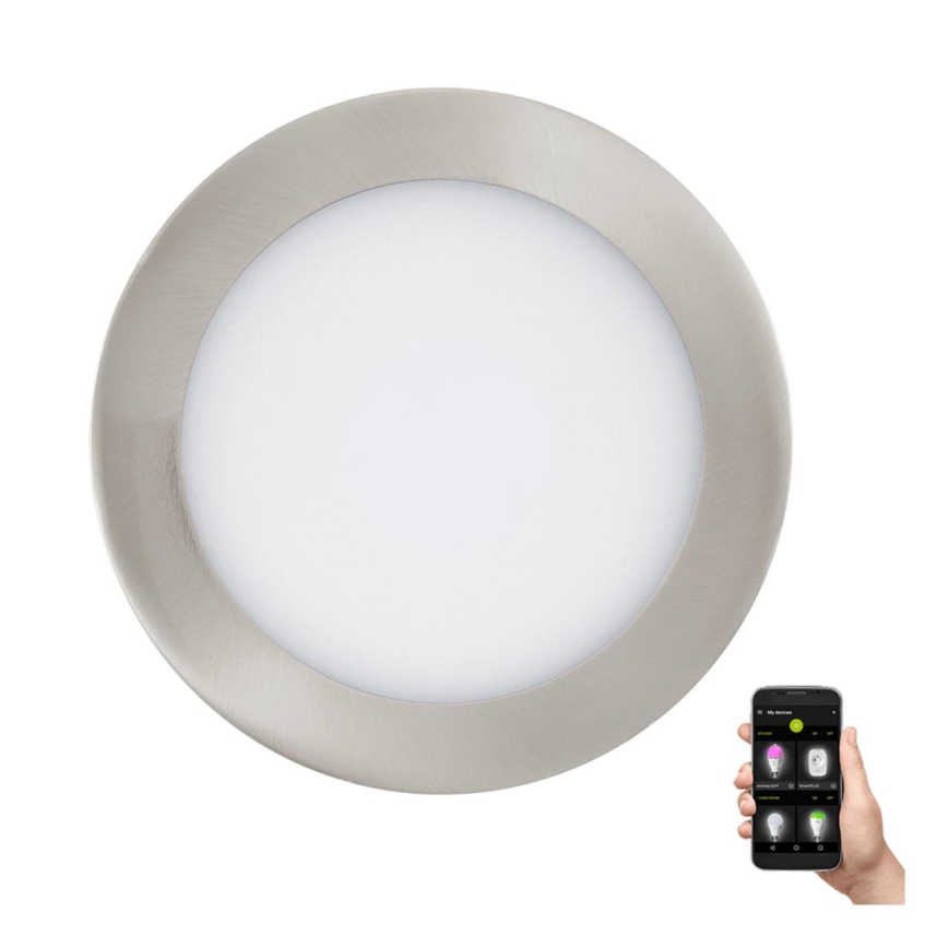 Eglo - Plafonnier encastré LED dimmable pour salle de bains LED/10,5W/230V IP44 compatible ZigBee Ø 16,5 cm