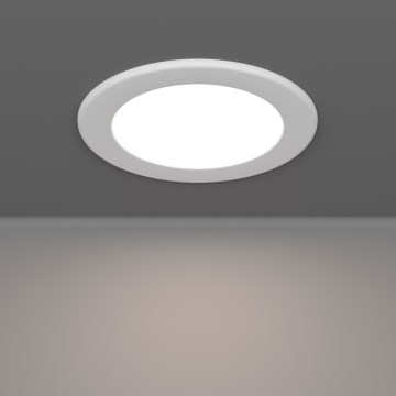 Eglo - Plafonnier encastré LED pour salle de bains, 6,3 W, 230 V, 2700/4000/6500 K (3 températures de couleur sélectionnables), diam. 11,9 cm, IP44, blanc