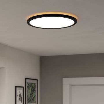 Eglo - Plafonnier extérieur à intensité variable LED/18,5W/230V 2700-6500K d. 38,9 cm IP44 noir + télécommande