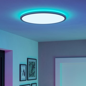 Eglo - Plafonnier extérieur RGBW à intensité variable LED/16,8W/230V 2700-6500K d. 50 cm IP44 blanc ZigBee
