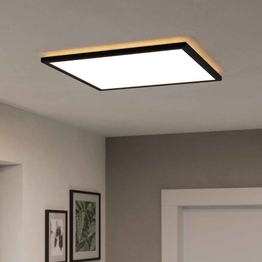 Eglo - Plafonnier extérieur RGBW à intensité variable LED/17W/230V 2700-6500K 50x50cm IP44 noir ZigBee