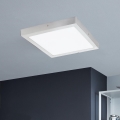 Eglo - Plafonnier LED 1xLED/25W/230V argenté carré 40x40 cm