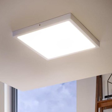 Eglo - Plafonnier LED 1xLED/25W/230V, blanc, carré, 2500 lm, 40x40 cm