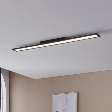 Eglo - Plafonnier LED/38W/230V 120x10 cm noir