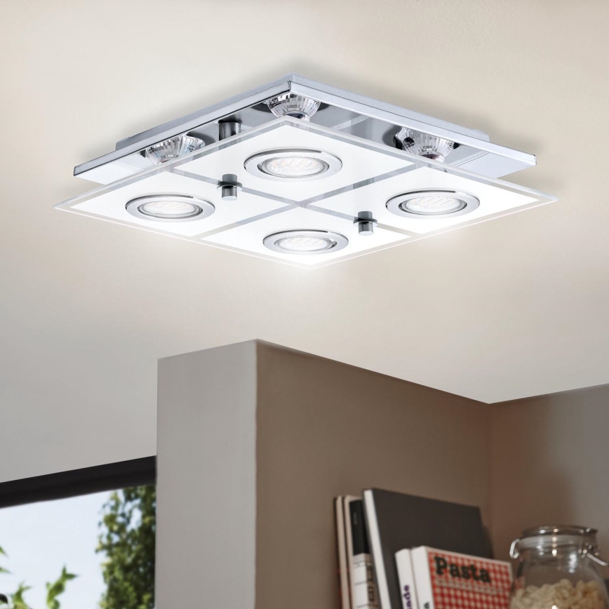 Eglo - Plafonnier LED 4xGU10/3W/230V