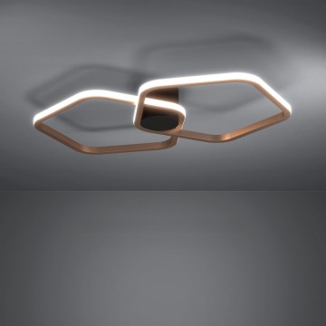 Eglo - Plafonnier LED dimmable LED/20W/230V 2200-6500K laiton + télécommande