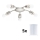 Eglo - Plafonnier LED MY CHOICE 5xE14/4W/230V  chrome mat/blanc
