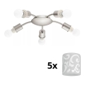 Eglo - Plafonnier LED MY CHOICE 5xE14/4W/230V  chrome mat/blanc